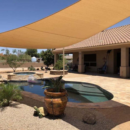 Shade Sail Over Yoga Deck - Eclectic - Landscape - Phoenix - by Tenshon,  LLC