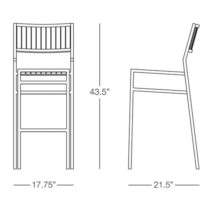 Sicilia Barstool with Back