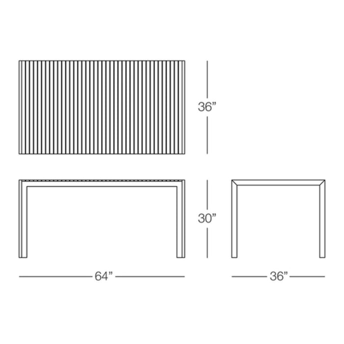 Sicilia 64" Rectangular Dining Table