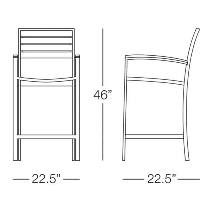 Martinique Barstool with Arms