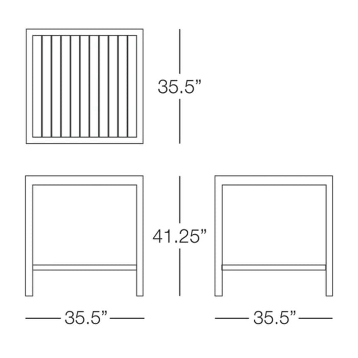 Martinique Square Bar Table